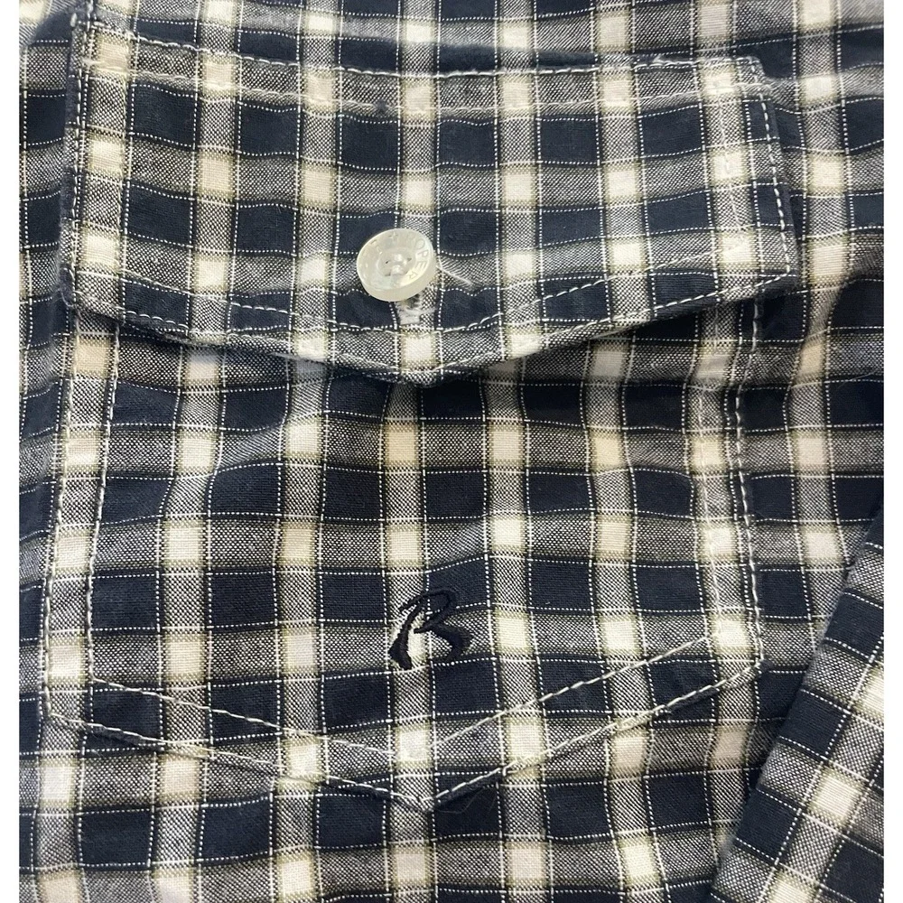 Boys ROPER Plaid Long Sleeved Button Down Western Shirt Size 12-14